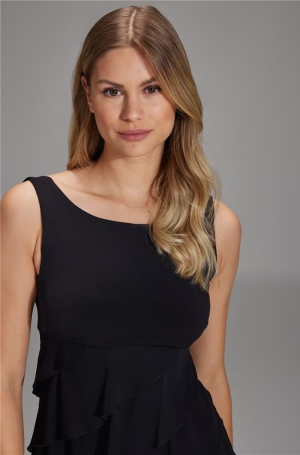 Swing női alkalmiruha  /ujjatlan, fodros,/