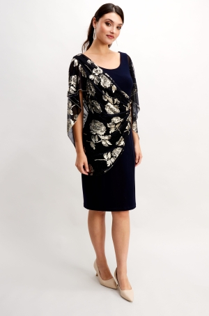 Frank Lymann női ruha stólás,lepkeujjú,oldalán díszgombos