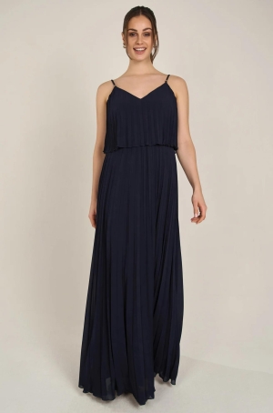 Apart női ruha, spagettipántos, plisszé hosszú