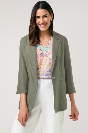 Gerry Weber női zakó, len, béleletlen, 3/4-es ujjú