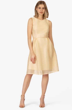 Apart női ruha, ujjatlan, rövid, zsebes, rakott aljú