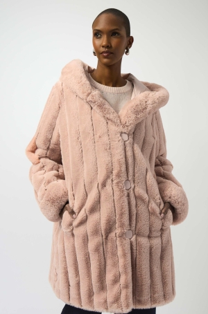 Joseph Ribkoff női kabát fregoli,szőrmés,kapucnis