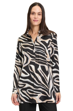 Betty Barclay női tunika, selyemhatású, galléros