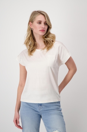 Monari női felső kereknyakú,japánujjú,eleje szatén