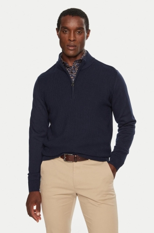 Pierre Cardin férfi pulóver, kereknyakú, kötött