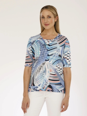 golléhaug női felső, rövidujjú, kereknyakú