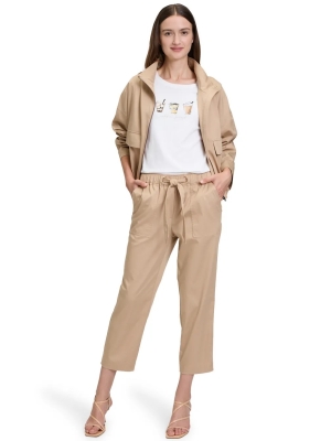 Betty Barclay női nadrág, szaténhatású, elasztius, capry, megkötős