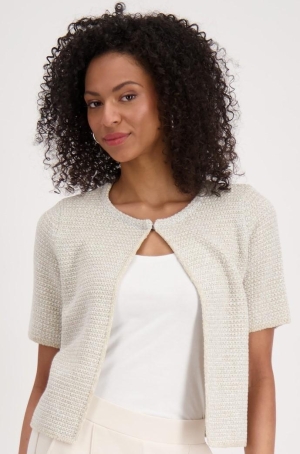 Monari női kabátka, lurex, rövidujjú, kapcsos