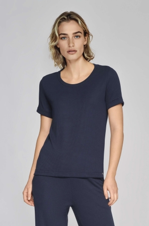 golléhaug női felső, rövidujjú, kereknyakú