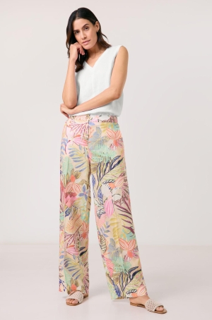 Gerry Weber női nadrág, len, svédzsebes, egyenes