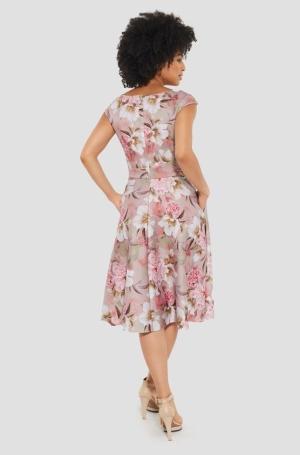 Swing női ruha, japánujjú, A-vonalú