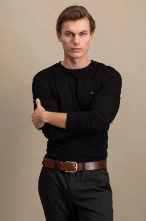 Fynch Hatton férfi póló, hosszúujjú, kereknyakú