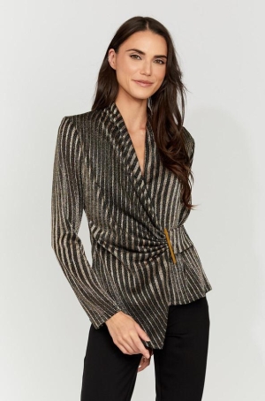 Frank Lymann női kabátka, állógalléros, elején asszimetrikus,