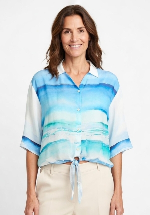 Dolcezza női blúz, 3/4-es ujjú, elöl megkötős