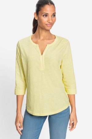 Olsen női felső 3/4-es ujjú,spicces nyakú