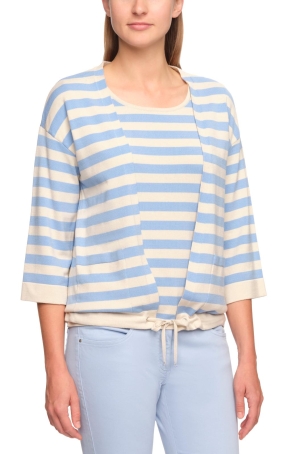 Golléhaug női kardigán, 3/4-es ujjú, zsebes, megkötős