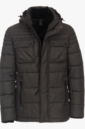 Casamoda férfi kabát, steppelt, kapucnis