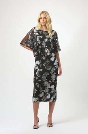 Joseph Ribkoff női felső, tüll, flitteres, 3/4-es ujjú