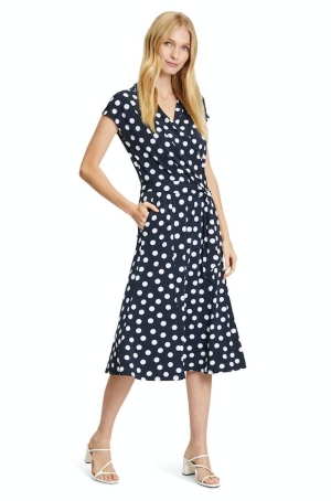 Betty Barclay női ruha, ujjatlan, megkötős, átlapolt