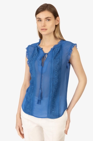 Apart női felső ujjatlan,elől megkötős,