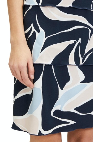 Betty Barclay női ruha,  leveles, kereknyakú, rövidujjú