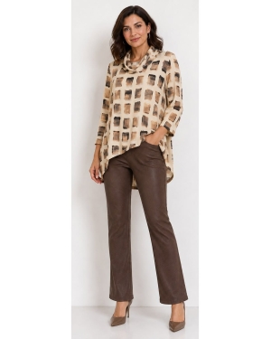 Joseph Ribkoff női leggings, bőrhatású, egyenes