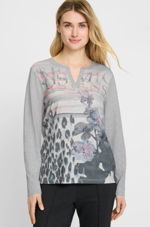 Olsen női felső spicces nyakú,hosszúujjú