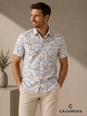 Casamoda férfi ing, casual fit, rövidujjú