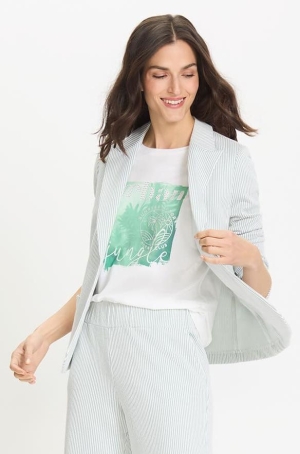 Olsen női zakó, pamut, béleletlen, foltzsebes