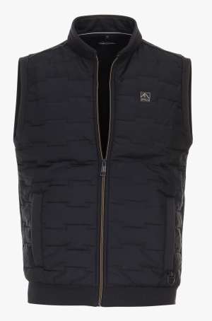 Casamoda férfi mellény, cipzáros, steppelt